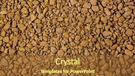  Presentation with gold crystal - Beautiful slides featuring powder form ready to dissolve backdrop and a tawny brown colored foreground