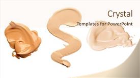  Presentation with satin - Cool new PPT theme with powder foundation - beautiful satin gift bow isolated backdrop and a lemonade colored foreground