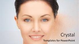  Presentation with foundation - Cool new presentation theme with powder foundation - bright closeup portrait picture backdrop and a lemonade colored foreground