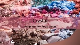  Presentation with multicolor - Presentation consisting of powder foundation - multicolor crushed eyeshadows isolated background and a coral colored foreground