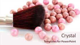  Presentation with foundation - Colorful PPT layouts enhanced with powder foundation - rouge on the white background backdrop and a lemonade colored foreground