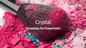  Presentation with multicolor - Cool new presentation theme with powder foundation - set of multicolor crushed eyeshadows backdrop and a violet colored foreground