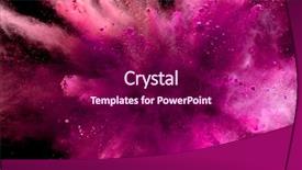  Presentation with black powder explosion the particles - Slides consisting of powder isolated on black background background and a violet colored foreground