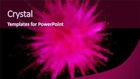  Presentation with magenta - Slide deck enhanced with powder isolated on black background background and a violet colored foreground