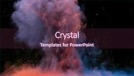  Presentation with powder - Cool new presentation design with powder isolated on black background backdrop and a  colored foreground