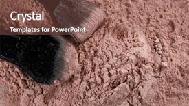  Presentation with foundation - Cool new presentation theme with powder make up foundation close backdrop and a tawny brown colored foreground
