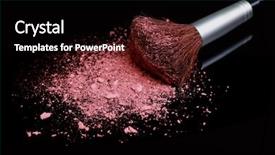  Presentation with foundation - Beautiful presentation theme featuring powder make up foundation close backdrop and a black colored foreground