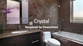  Presentation with powder - Slides enhanced with powder room in luxury home background and a dark gray colored foreground
