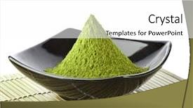  Presentation with matcha - Colorful slide deck enhanced with powdered green tea isolated backdrop and a white colored foreground