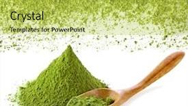  Presentation with matcha - Colorful slide deck enhanced with powdered green tea with bamboo backdrop and a yellow colored foreground