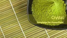  Presentation with matcha green tea - Cool new presentation theme with powdered green tea backdrop and a tawny brown colored foreground
