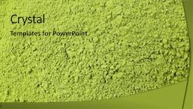  Presentation with matcha green tea - PPT layouts consisting of powdered-matcha-green-tea-background background and a yellow colored foreground