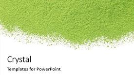  Presentation with matcha - Beautiful PPT layouts featuring powdered matcha green tea isolated backdrop and a white colored foreground