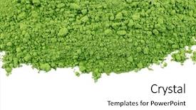  Presentation with matcha green tea - Colorful slides enhanced with powdered matcha green tea isolated backdrop and a  colored foreground