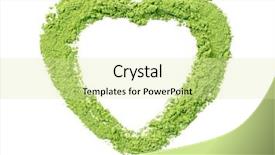  Presentation with powdered - Slides enhanced with powdered matcha green tea background and a soft green colored foreground