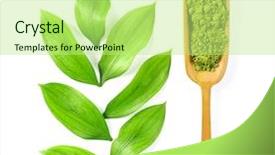 Presentation with matcha green tea - Theme consisting of powdered matcha green tea background and a mint green colored foreground