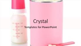  Presentation with baby bottle - Slide deck with powdered milk with baby bottle background and a lemonade colored foreground