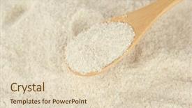  Presentation with baby milk - Cool new PPT theme with powdered milk with spoon for baby close-up backdrop and a lemonade colored foreground