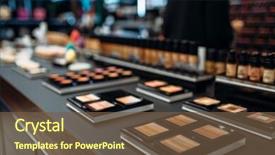  Presentation with steel making shop - Beautiful theme featuring powders collection showcase in make backdrop and a tawny brown colored foreground