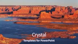  Presentation with lake - PPT theme featuring powell lake background and a ocean colored foreground