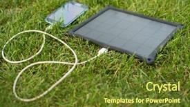  Presentation with mobile use - Slide deck with low power - use of renewable energy background and a tawny brown colored foreground