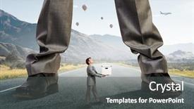  Presentation with power media - Beautiful slide set featuring power and domination are absolut backdrop and a  colored foreground