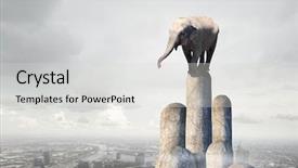  Presentation with power media - Slide set featuring power and leadership concept mixed background and a light gray colored foreground