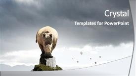  Presentation with power media - PPT theme with power and leadership concept mixed background and a gray colored foreground