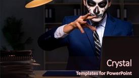  Presentation with scary - Presentation design consisting of  background and a  colored foreground