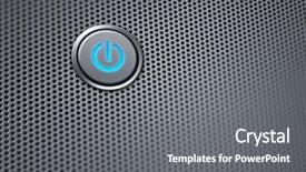  Presentation with power button - Audience pleasing theme consisting of power button macro with narrow backdrop and a gray colored foreground