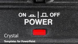  Presentation with power button - Theme with power-button-on-off-close background and a dark gray colored foreground