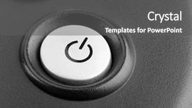  Presentation with power button - Slide set with power button background and a dark gray colored foreground