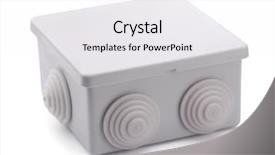  Presentation with electrical - Slide deck featuring power cable - grey plastic electrical junction box background and a white colored foreground