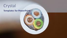  Presentation with power cable - Slide deck consisting of power-cable-cut background and a sky blue colored foreground