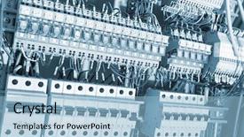  Presentation with electrical - Colorful PPT layouts enhanced with electrical supplies toned backdrop and a light blue colored foreground