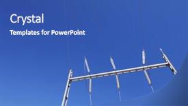  Presentation with electrical power distribution - PPT theme enhanced with power distribution - detailed electrical wiring background and a ocean colored foreground