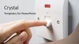  Presentation with electricity - Beautiful presentation theme featuring power electricity - close up of switch being backdrop and a light gray colored foreground
