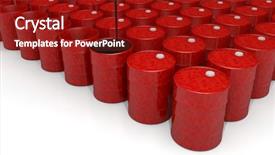  Presentation with energy oil - Beautiful slide set featuring chemistry gold - power energy and fuel industry backdrop and a crimson colored foreground
