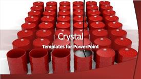  Presentation with energy oil - Presentation design with chemistry gold - power energy and fuel industry background and a crimson colored foreground