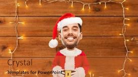  Presentation with fitness cartoon - Slide deck with power-fitness-strength-sport background and a red colored foreground