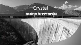  Presentation with top view of amazon river - Beautiful slide set featuring power generation plant - scenic view of dam backdrop and a dark gray colored foreground