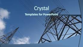  Presentation with blue sky - Cool new presentation with power grid - two electric towers rise backdrop and a  colored foreground