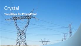  Presentation with spain - PPT theme featuring power-line-and-clear-sky background and a teal colored foreground