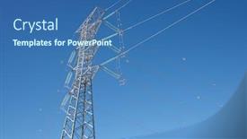  Presentation with clear - Cool new presentation theme with power-line-and-clear-sky backdrop and a ocean colored foreground
