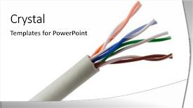  Presentation with ethernet - Audience pleasing theme consisting of power line communication - ethernet cable backdrop and a white colored foreground