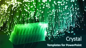  Presentation with fiber optics - PPT theme featuring power line communication - fiber optics background with lots background and a ocean colored foreground