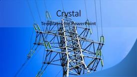  Presentation with electric poles - Cool new slides with power line electric poles backdrop and a light blue colored foreground