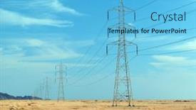 Presentation with power - Presentation featuring power-line-in-sinai-desert background and a light blue colored foreground