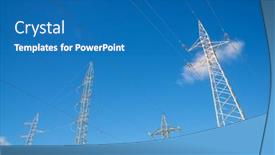  Presentation with power - Audience pleasing PPT layouts consisting of power-line-in-teruel-province backdrop and a teal colored foreground