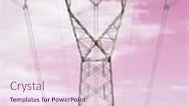  Presentation with power - Slide set consisting of power-line-in-zaragoza-province background and a lemonade colored foreground